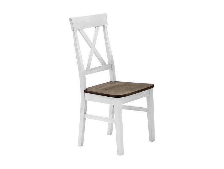 Esstischstuhl in Wei� Grau Landhaus Kiefer massiv (2er Set) von Kauf-Unique Marketplace