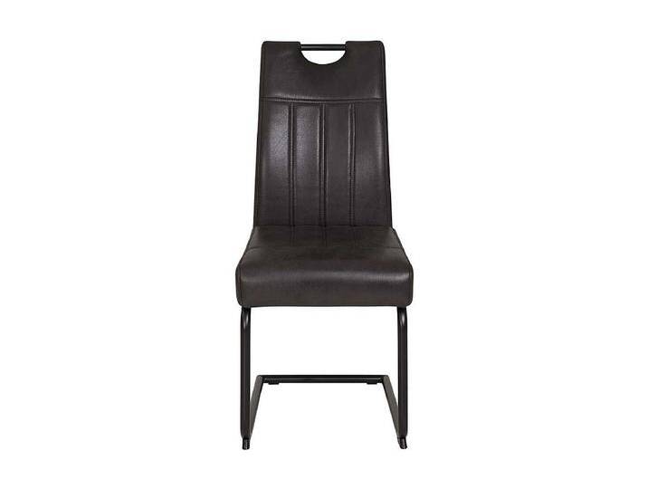 Esszimmer Freischwinger in Anthrazit Microfaser Metallgestell (Set) von Kauf-Unique Marketplace