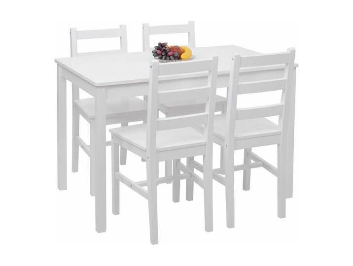 Esszimmer-Set MCW-F77 (5-teilig), Weiß von Kauf-Unique Marketplace