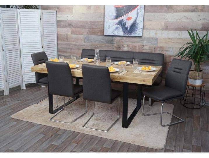 Esszimmer-Set MCW-H70, Grau-braun 180cm von Kauf-Unique Marketplace