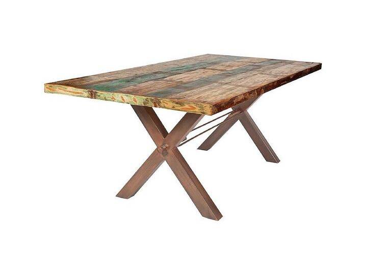 Esszimmer Tisch im Shabby Chic Design Sheesham Recyclingholz und Eisen von Kauf-Unique Marketplace