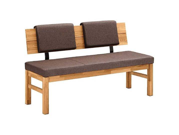 Esszimmerbank Wildeiche mit Webstoff Bezug braun Rückenlehne Esszimmerbank Wildeiche mit Webstoff Bezug braun Rückenlehne von Kauf-Unique Marketplace