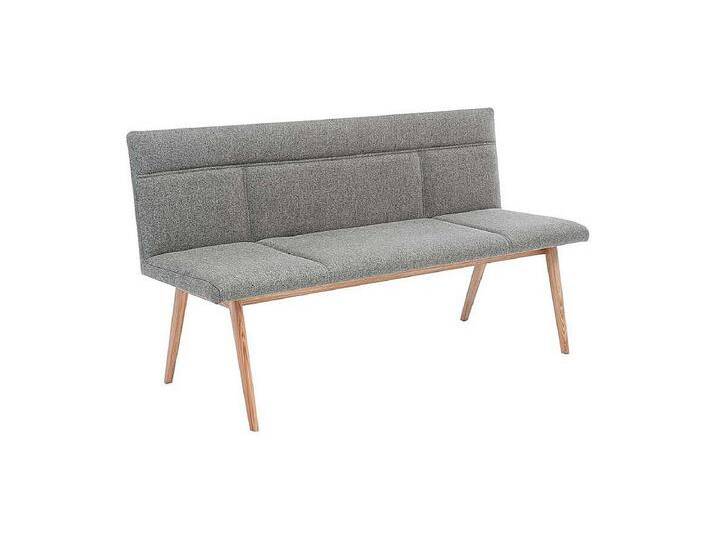 Esszimmersitzbank in Grau Webstoff Eiche Bianco massiv von Kauf-Unique Marketplace