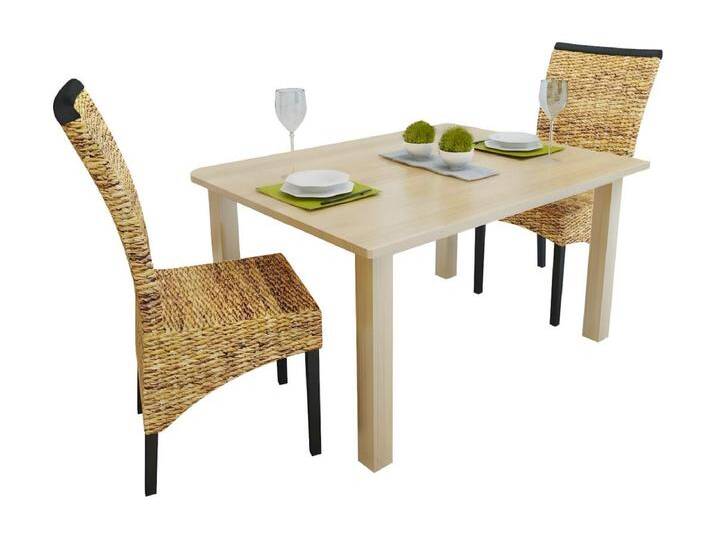 Esszimmerstühle 2 Stk. Abaca und Mango Massivholz von Kauf-Unique Marketplace