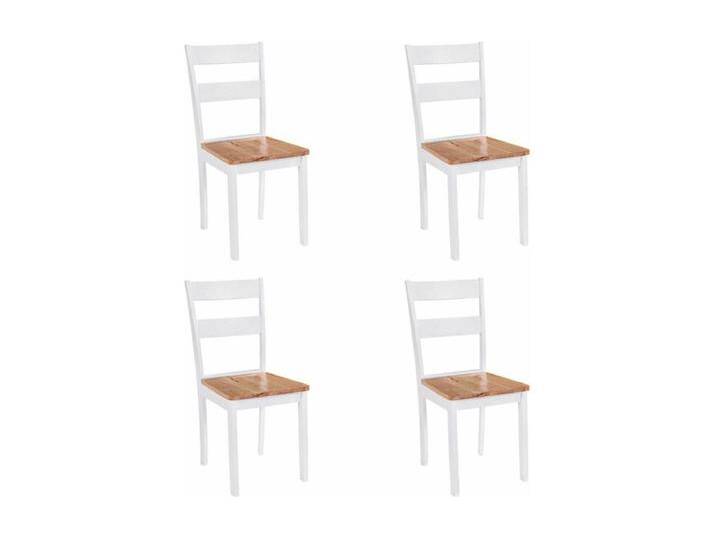 Esszimmerstühle 4 Stk. Weiß Kautschukbaum Massivholz von Kauf-Unique Marketplace