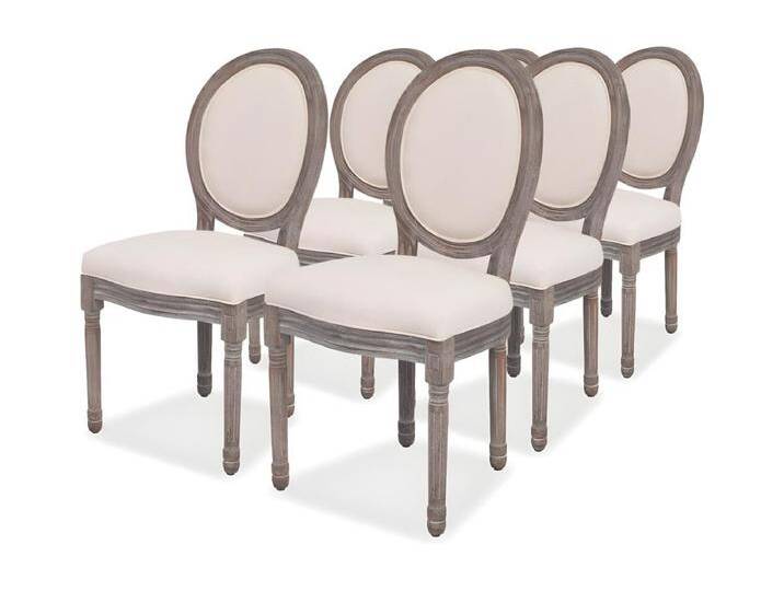 Esszimmerstühle 6 Stk. Creme Stoff von Kauf-Unique Marketplace