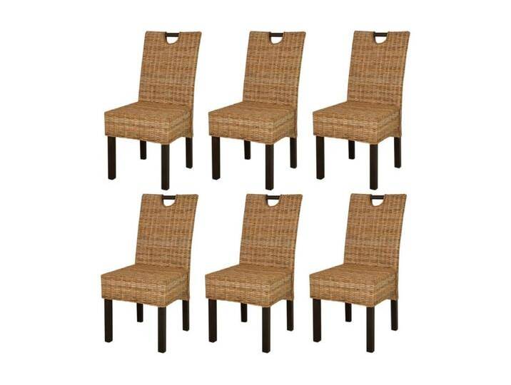 Esszimmerstühle 6 Stk. Kubu-Rattan Mangoholz von Kauf-Unique Marketplace
