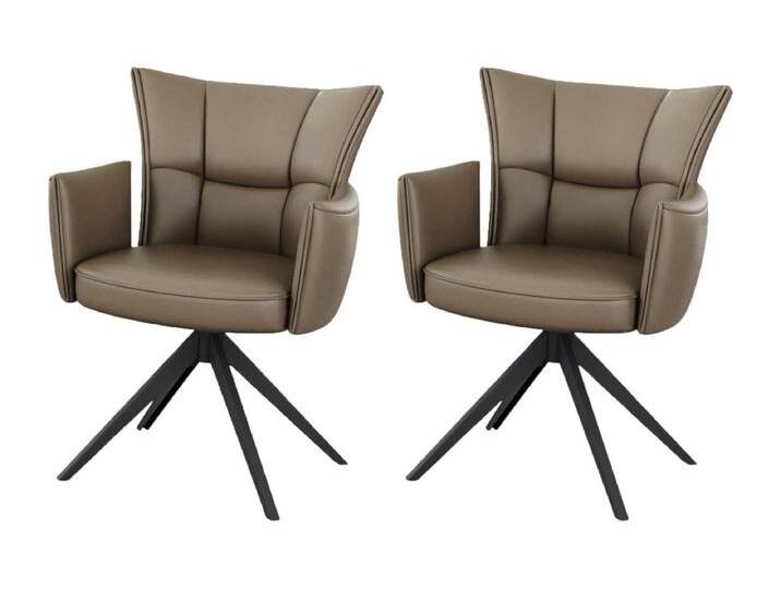 Esszimmerstuhl 2er-Set - Leder - braun - STRAP Esszimmerstuhl 2er-Set - Leder - braun - STRAP von Kauf-Unique Marketplace