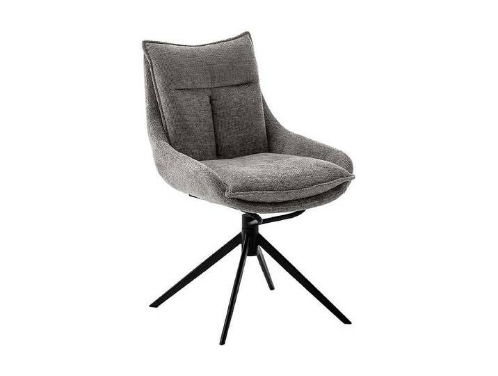 Esszimmerstuhl Anthrazit drehbar Strukturstoff (2er Set) von Kauf-Unique Marketplace