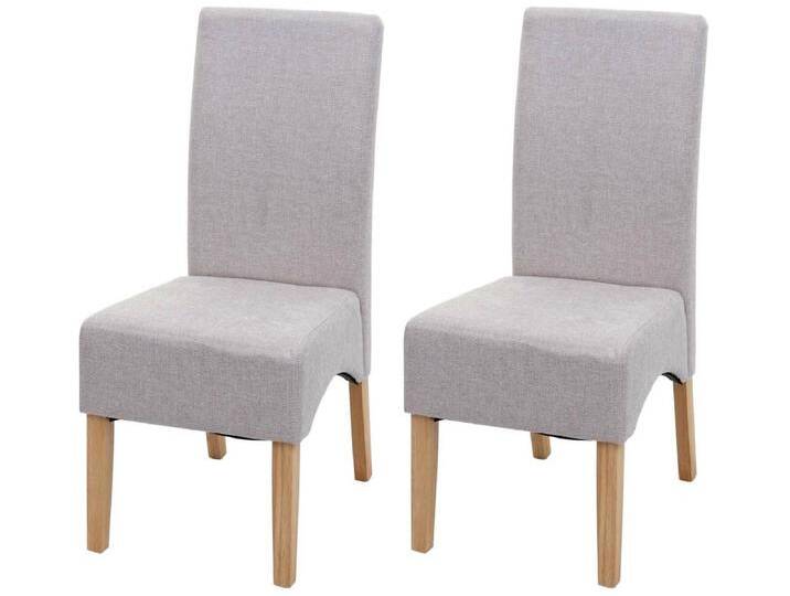 Esszimmerstuhl Crotone (2er-Set), Creme beige, helle Beine von Kauf-Unique Marketplace