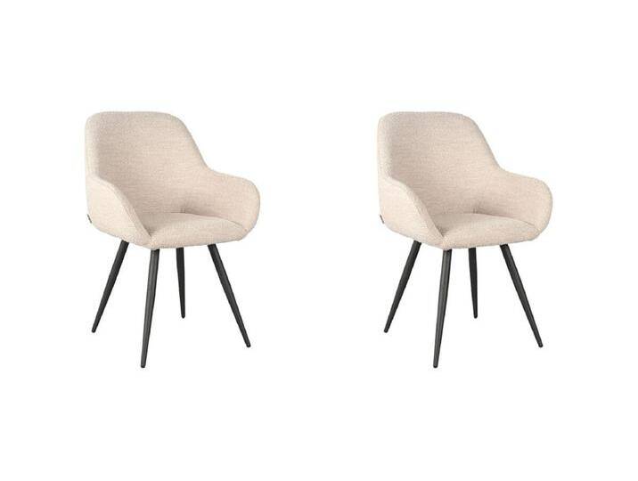 Esszimmerstuhl Fender - Natur - Boucle - 59x57x87 cm - 2er-Set von Kauf-Unique Marketplace
