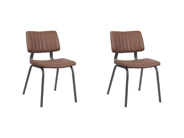 Esszimmerstuhl Gusto - Braun - PU-Leder - 2er-Set Esszimmerstuhl Gusto - Braun - PU-Leder - 2er-Set von Kauf-Unique Marketplace