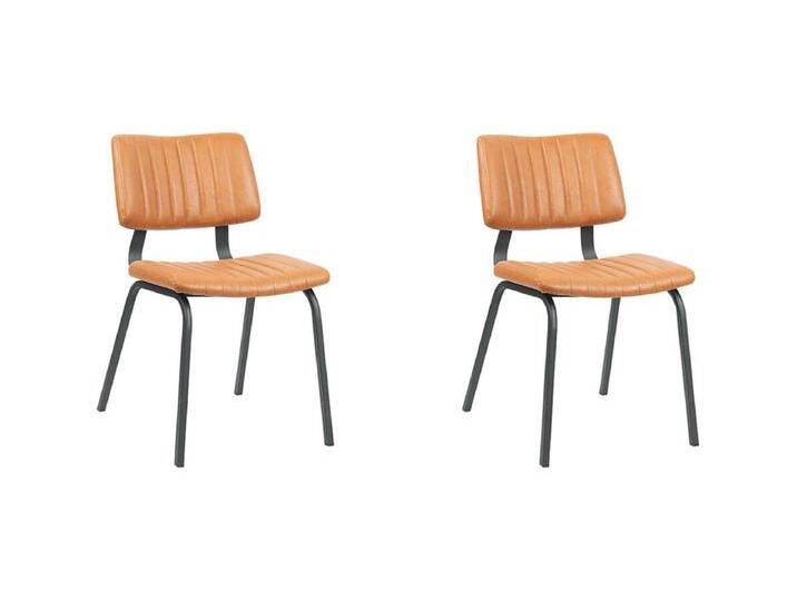 Esszimmerstuhl Gusto - Cognac - PU-Leder - 2er-Set Esszimmerstuhl Gusto - Cognac - PU-Leder - 2er-Set von Kauf-Unique Marketplace