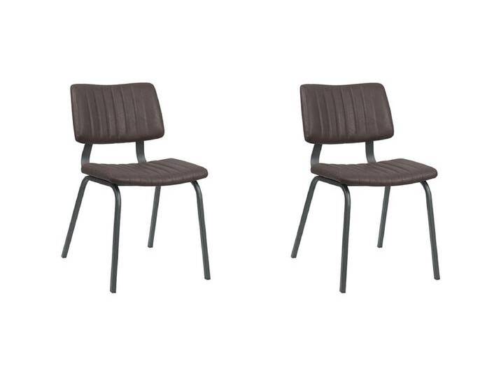 Esszimmerstuhl Gusto - Dunkelbraun - PU-Leder - 2er-Set Esszimmerstuhl Gusto - Dunkelbraun - PU-Leder - 2er-Set von Kauf-Unique Marketplace