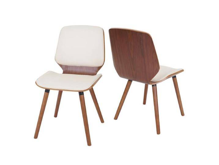 Esszimmerstuhl MCW-B16 (2er-Set), Kunstleder creme von Kauf-Unique Marketplace