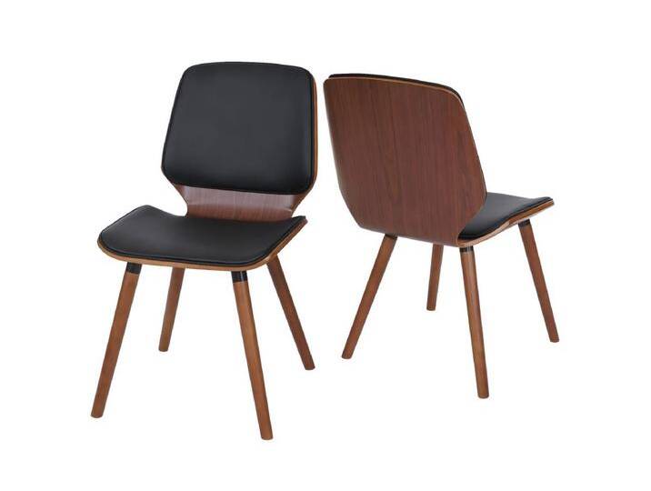 Esszimmerstuhl MCW-B16 (2er-Set), Kunstleder schwarz von Kauf-Unique Marketplace