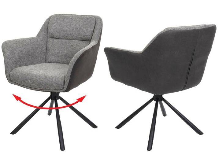 Esszimmerstuhl MCW-K33 (2er-Set), Kunstleder grau-dunkelgrau von Kauf-Unique Marketplace