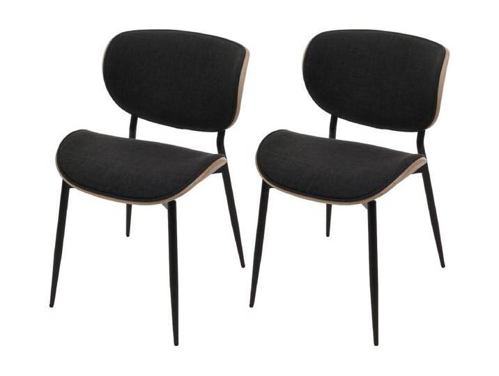 Esszimmerstuhl MCW-O45 (2er-Set), Natur, dunkelgrau von Kauf-Unique Marketplace