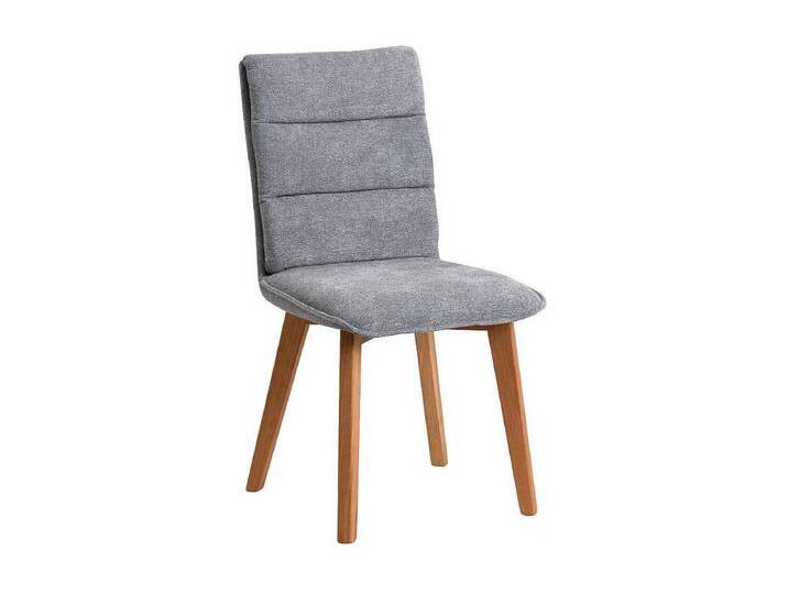 Esszimmerstuhl Polsterstuhl in Grau aus Flockstoff (2er Set) von Kauf-Unique Marketplace