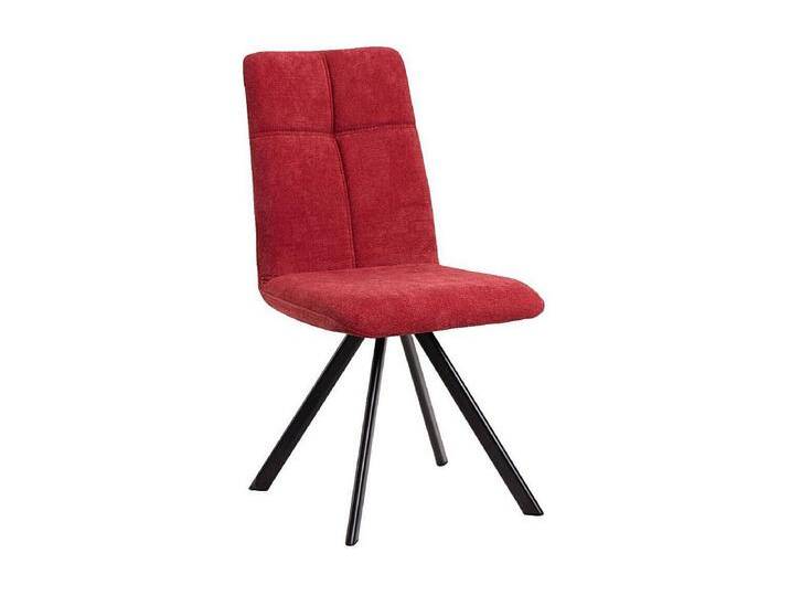 Esszimmerstuhl Polsterstuhl in Rot mit Gestell aus Metall (2er Set) von Kauf-Unique Marketplace