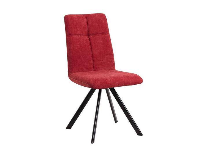 Esszimmerstuhl Polsterstuhl in Rot mit aufwendigen Steppungen (2er Set) von Kauf-Unique Marketplace