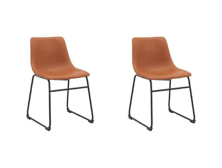 Esszimmerstuhl Risto - Cognac - PU-Leder - 2er-Set Esszimmerstuhl Risto - Cognac - PU-Leder - 2er-Set von Kauf-Unique Marketplace