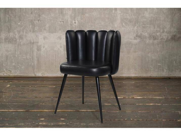 Esszimmerstuhl - Schwarz Leder - JADA Esszimmerstuhl - Schwarz Leder - JADA von Kauf-Unique Marketplace