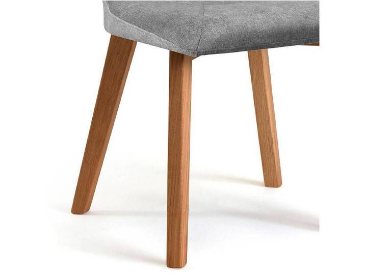 Esszimmerstuhl Stuhl Esszimmer aus Flockstoff mit Gestell aus Massivholz (2er Set) von Kauf-Unique Marketplace