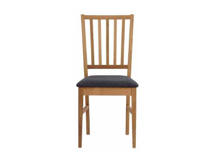 Esszimmerstuhl aus Eiche Massivholz Grau Webstoff (2er Set) von Kauf-Unique Marketplace
