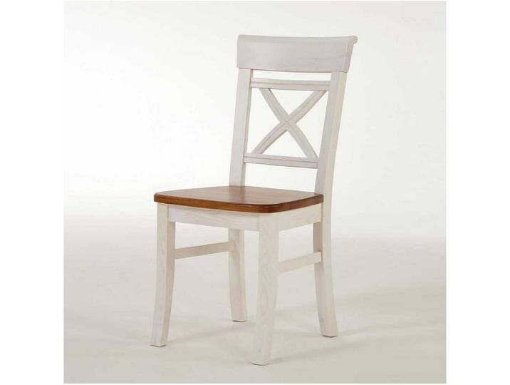 Esszimmerstuhl aus Kiefer Massivholz Wei�-Braun (2er Set) von Kauf-Unique Marketplace
