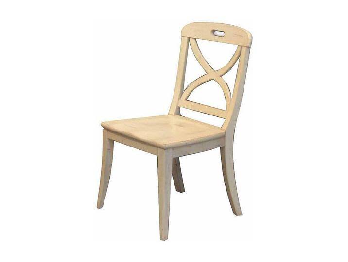 Esszimmerstuhl in Creme Holz massiv (2er Set) von Kauf-Unique Marketplace