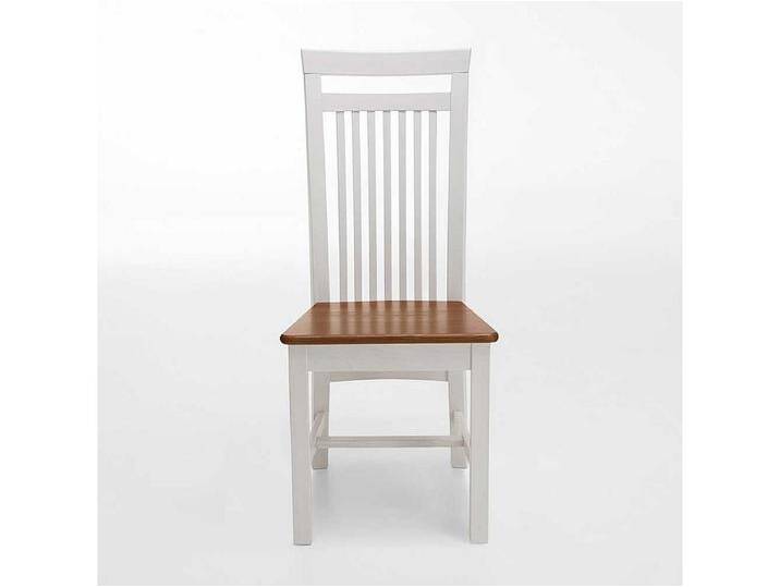 Esszimmerstuhl in Wei� Braun Kiefer Massivholz (2er Set) von Kauf-Unique Marketplace