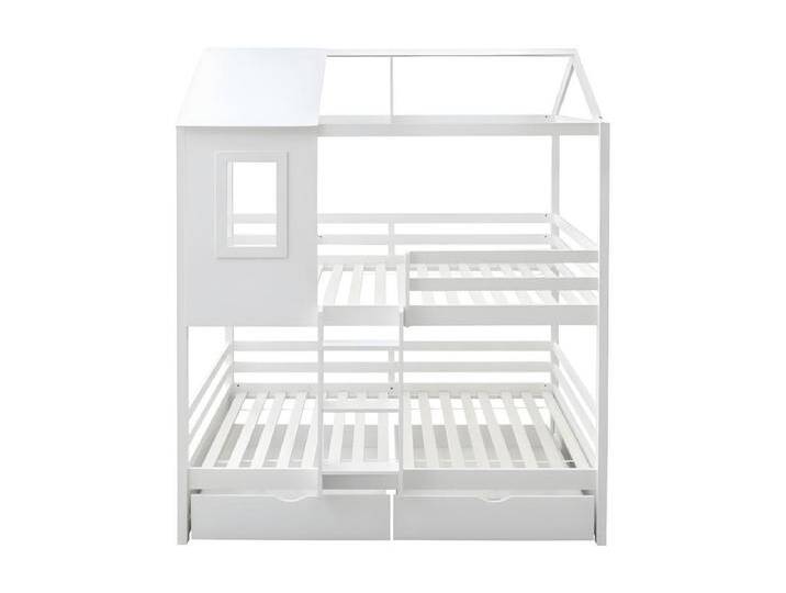 Etagenbett + 2 Schubladen Holz weiß 90x190/90x190cm von Kauf-Unique Marketplace