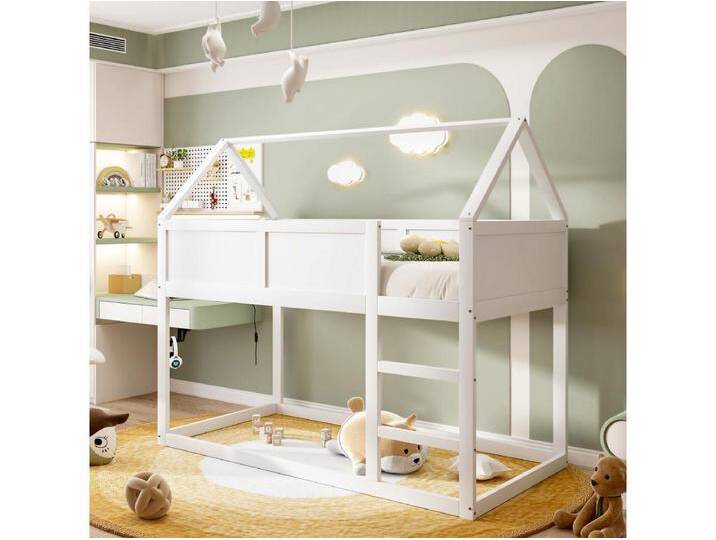 Etagenbett 90x200 cm - Kinderbett mit Treppe und Absturzsicherung - massivholzkonstruktion - weiß Etagenbett 90x200 cm - Kinderbett mit Treppe und Absturzsicherung - massivholzkonstruktion - weiß von Kauf-Unique Marketplace