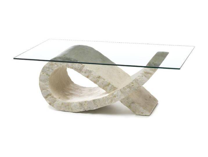 FIOCCO – Couchtisch (120 x 70 – transparent) aus weißem gehärtetem Glas von Kauf-Unique Marketplace