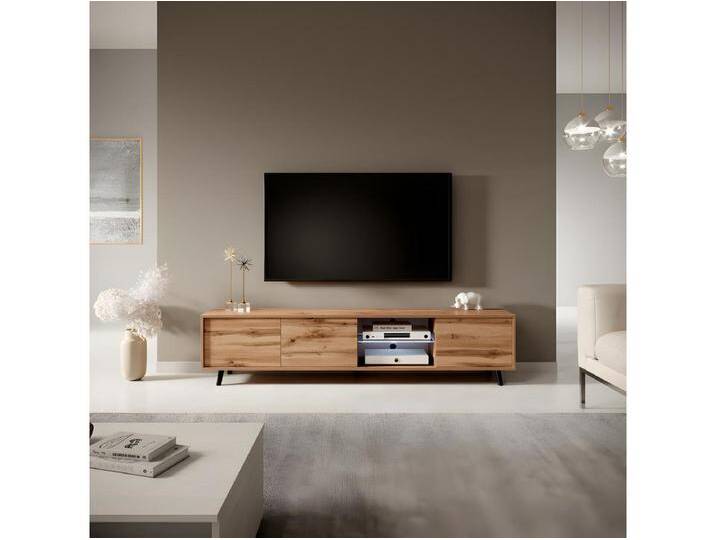 Fernsehschrank / modernes TV-Board mit Füßen und LED -175 cm breit -Wotan Eiche - GALHAD Fernsehschrank / modernes TV-Board mit Füßen und LED -175 cm breit -Wotan Eiche - GALHAD von Kauf-Unique Marketplace