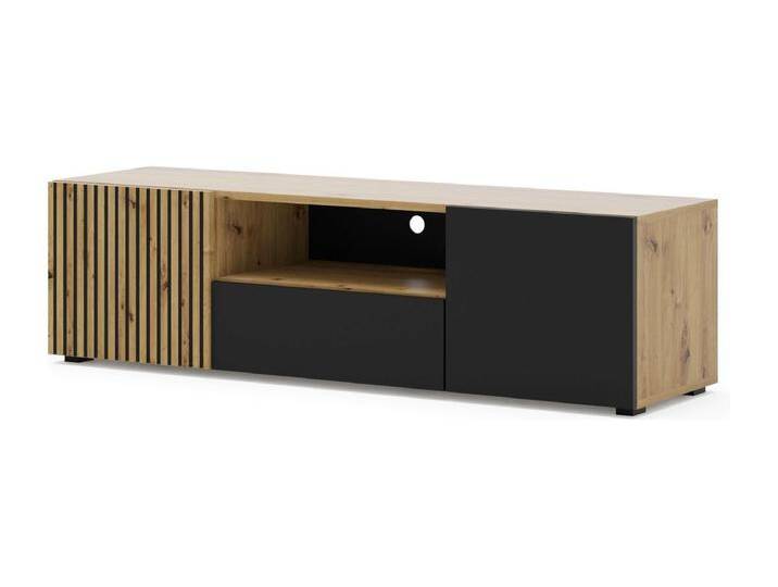 Fernsehtisch AURIS 150x42x42 Creme & Schwarz von Kauf-Unique Marketplace