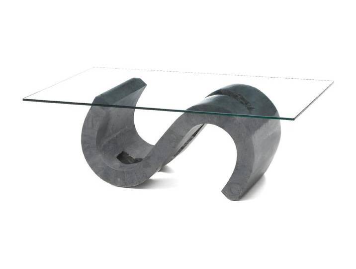 Flexus – Couchtisch (120 x 70 – transparent) aus grauem gehärtetem Glas von Kauf-Unique Marketplace