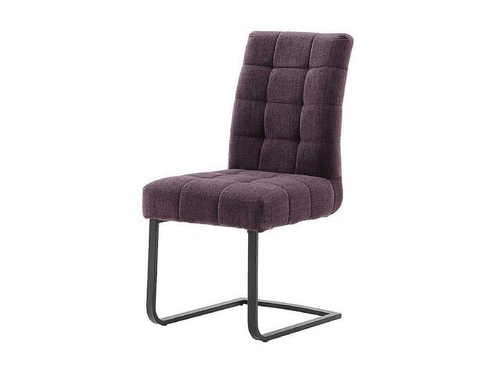 Freischwinger Sessel in Violett hoher Lehne (2er Set) von Kauf-Unique Marketplace