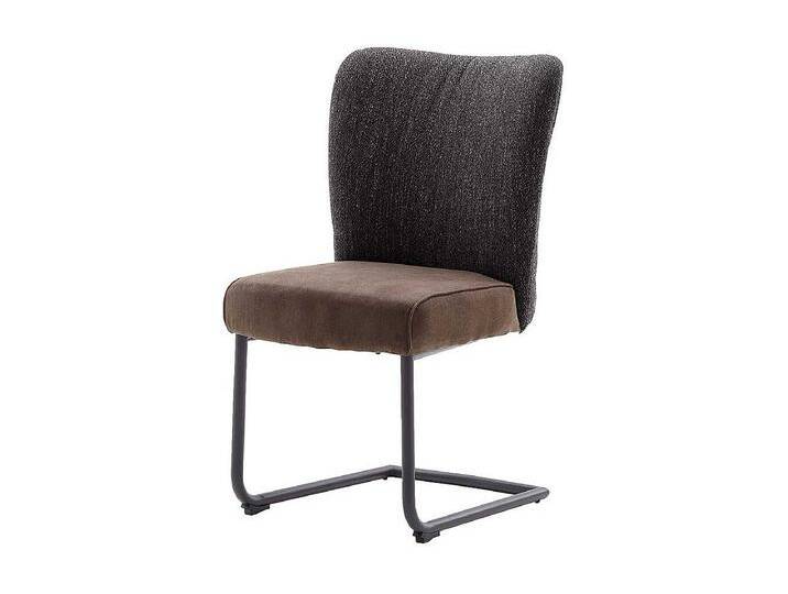 Freischwinger St�hle in Hellbraun und Anthrazit hoher Lehne (2er Set) von Kauf-Unique Marketplace