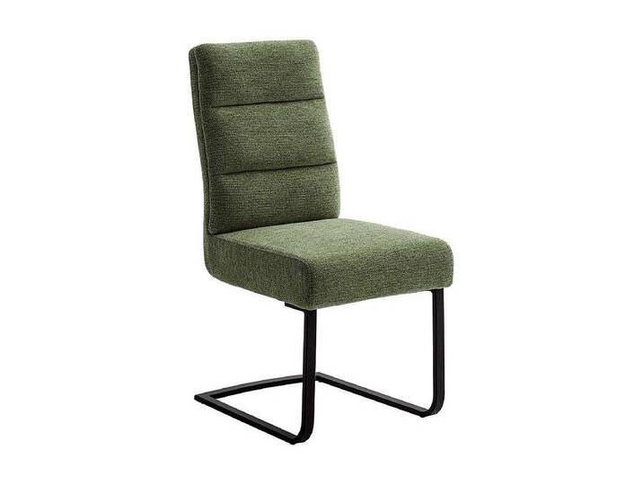 Freischwinger St�hle in Oliv Gr�n und Schwarz 49 cm Sitzh�he (2er Set) von Kauf-Unique Marketplace