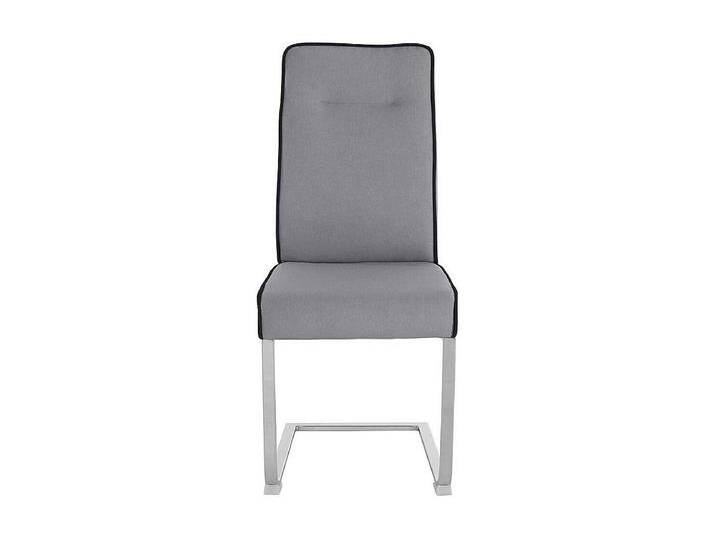 Freischwinger in Hellgrau Microfaser und Metall (2er Set) von Kauf-Unique Marketplace