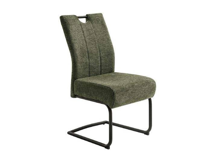 Freischwinger mit hoher Lehne Oliv Gr�n Chenillegewebe (2er Set) von Kauf-Unique Marketplace