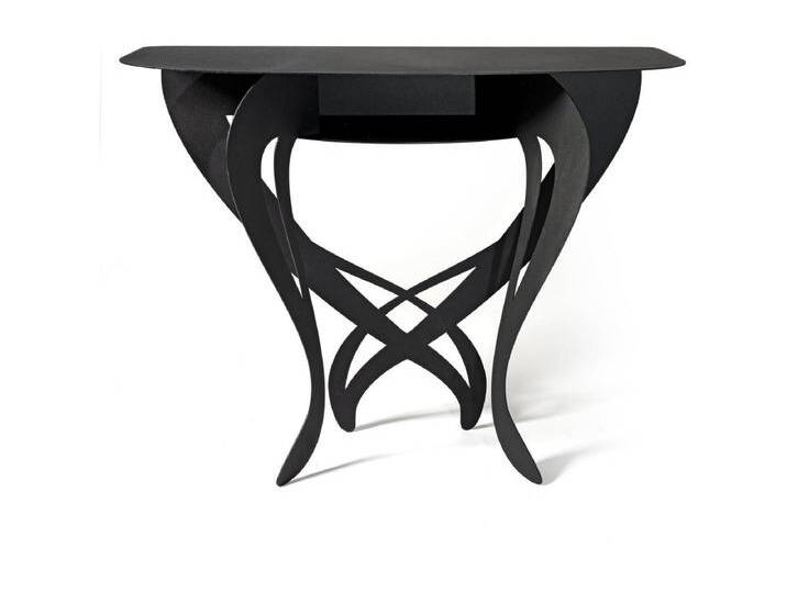 Frida – Konsole 110x35x85 cm, Eisen schwarz, Blumenmuster – Made in Italy von Kauf-Unique Marketplace