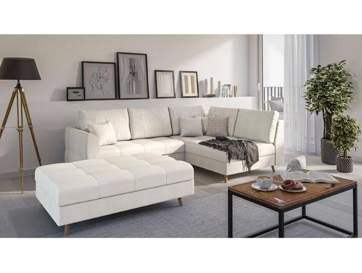 Fußhocker mit Holzfüßen im skandinavischen Stil Sophia Fußhocker mit Holzfüßen im skandinavischen Stil Sophia von Kauf-Unique Marketplace