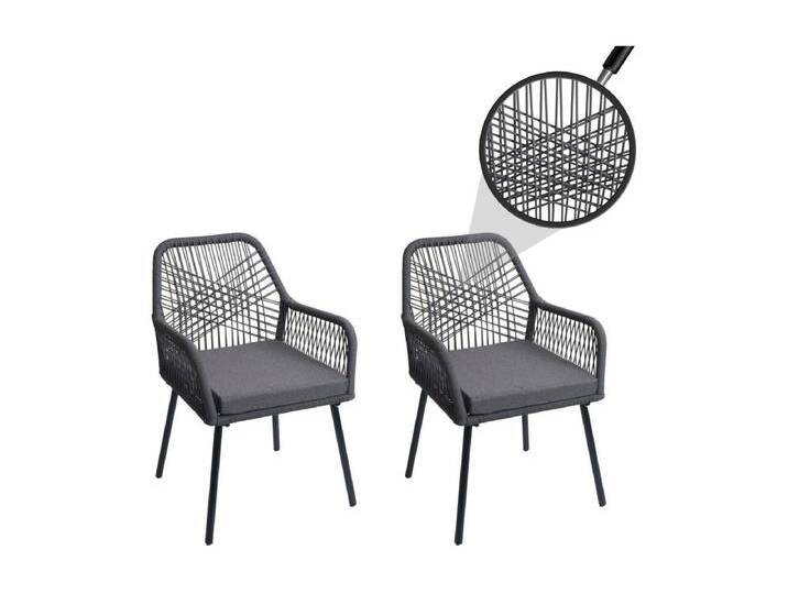 Gartenstuhl MCW-O12 (2er-Set), Anthrazit, Bezug dunkelgrau von Kauf-Unique Marketplace