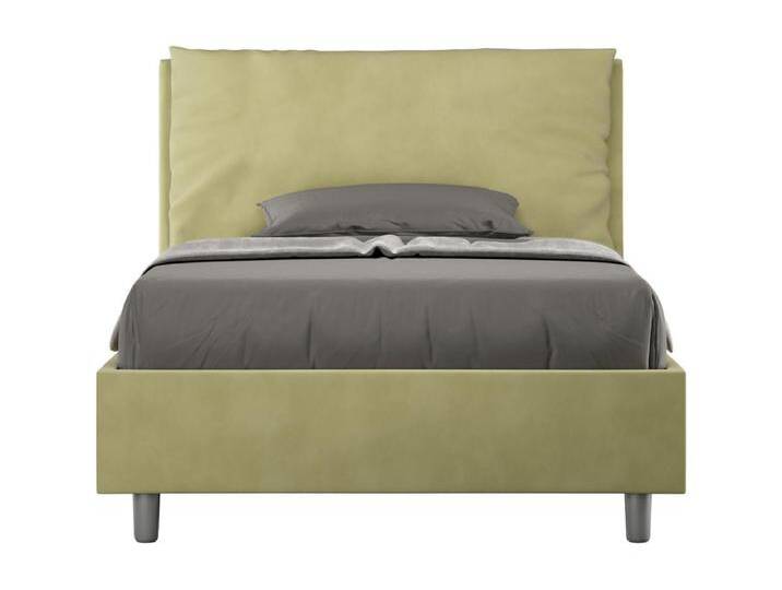 Gepolstertes Bett mit Lattenrost 120x190 mit Mikrofaserbezug Grün Antea Large von Kauf-Unique Marketplace