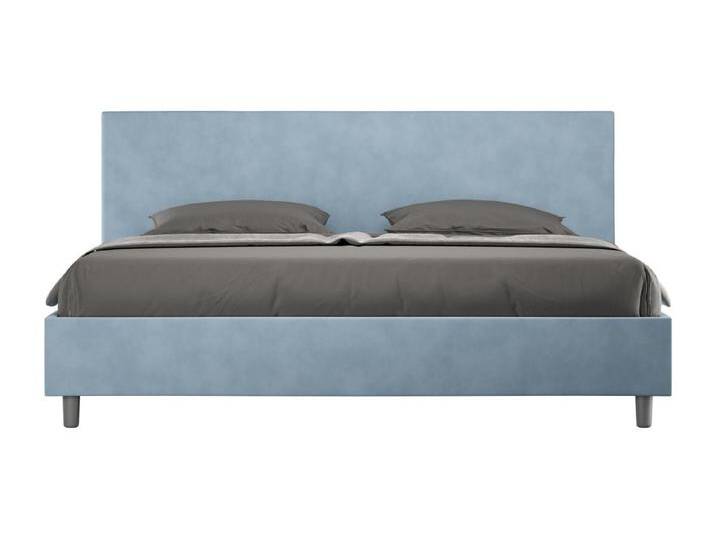 Gepolstertes Stauraumbett Adele aus hellblauer Mikrofaser, 200 x 200 von Kauf-Unique Marketplace