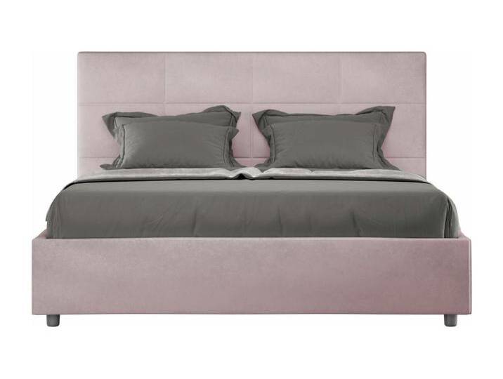 Gepolstertes Stauraumbett aus Glyzinien-Mikrofaser Mika 140x190 von Kauf-Unique Marketplace