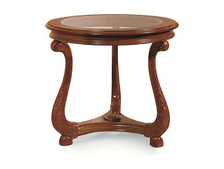 Glas Beistelltisch in Nussbaumfarben lackiert italienischen Design Glas Beistelltisch in Nussbaumfarben lackiert italienischen Design von Kauf-Unique Marketplace